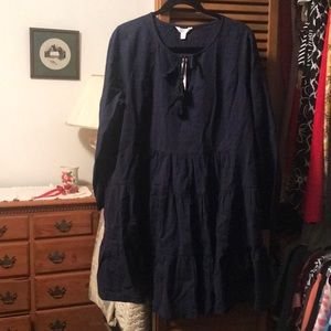 Cute Long Sleeve Pheasant Dress